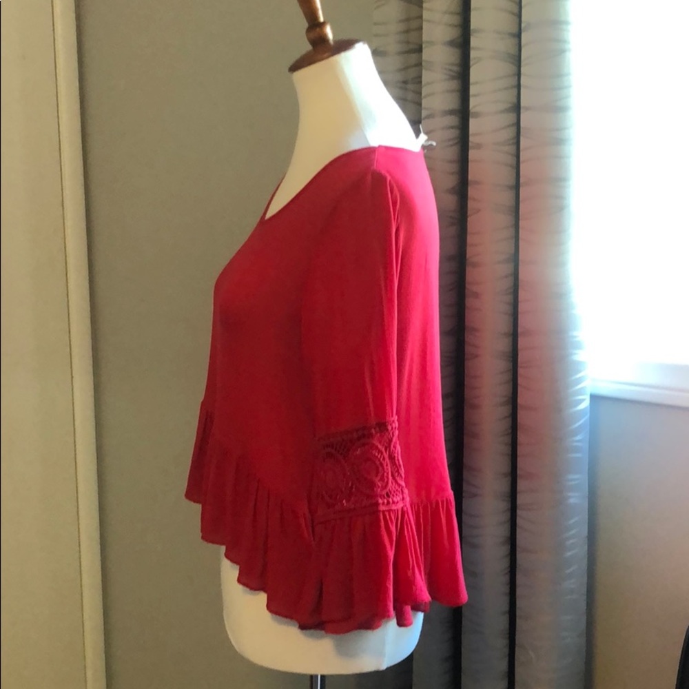 EUC Peach Royal boho crop top - Picture 3 of 7